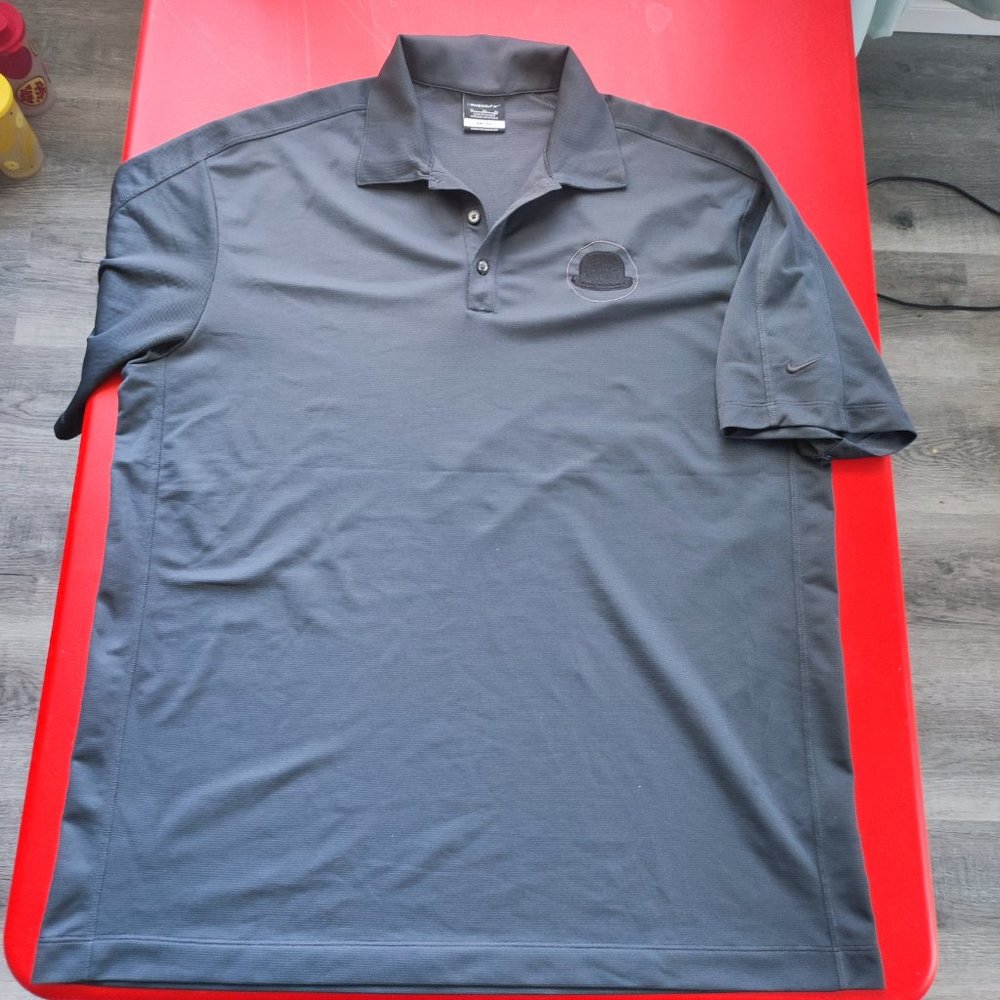 Nike Golf 1/4 button down polo shirt grey men's size XL